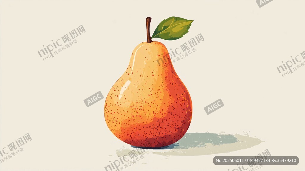 手繪黃梨插畫