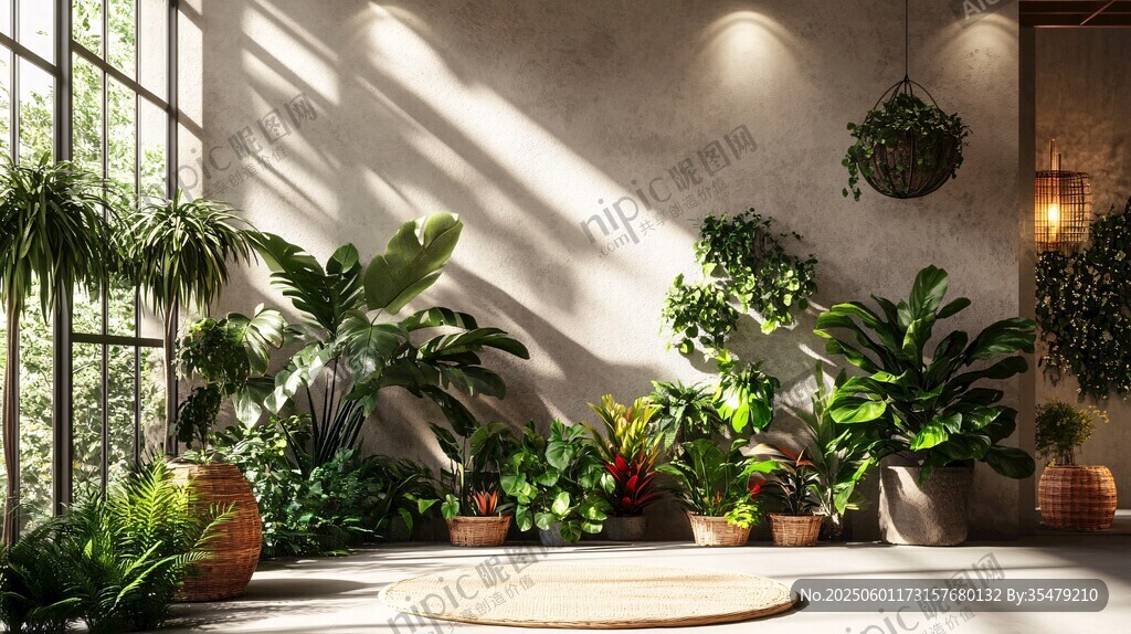 室內綠植角落營造自然氛圍