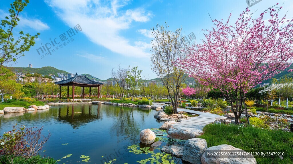 春日湖畔美景