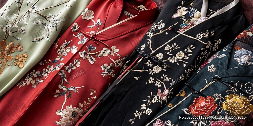 精美中式刺繡傳統服飾