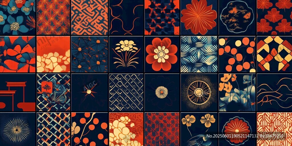 日式傳統(tǒng)花紋圖案集合