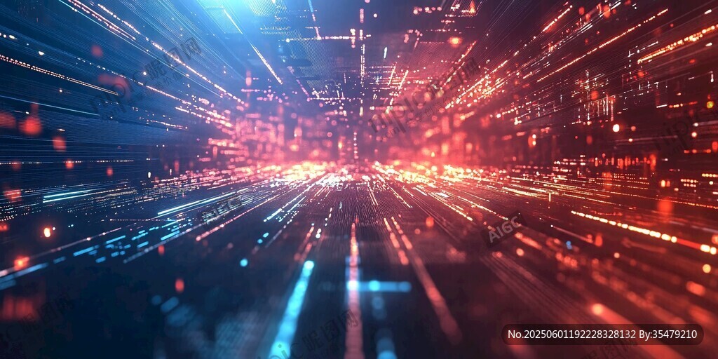 科技炫光未來感光線場景