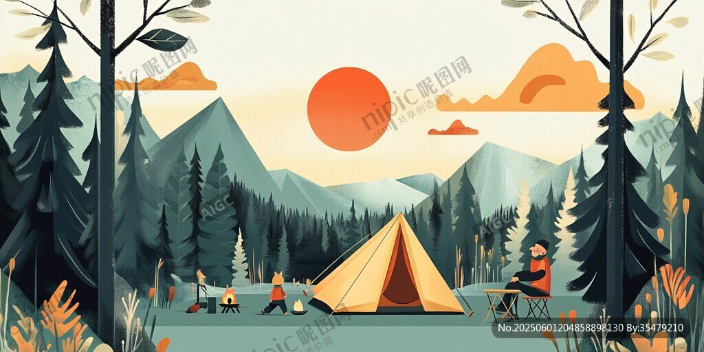 山林間的愜意露營時光