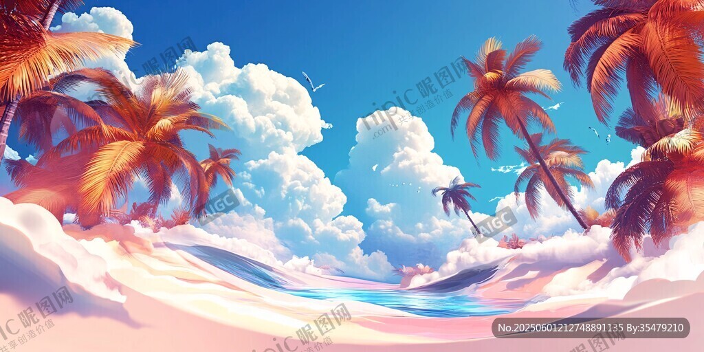 夢幻熱帶海灘美麗風光