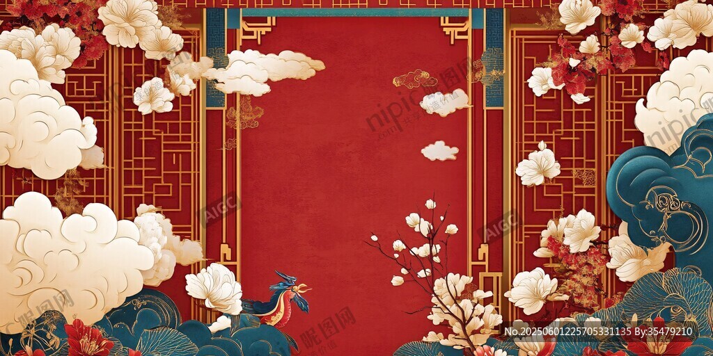 中式喜慶背景 傳統(tǒng)元素滿滿