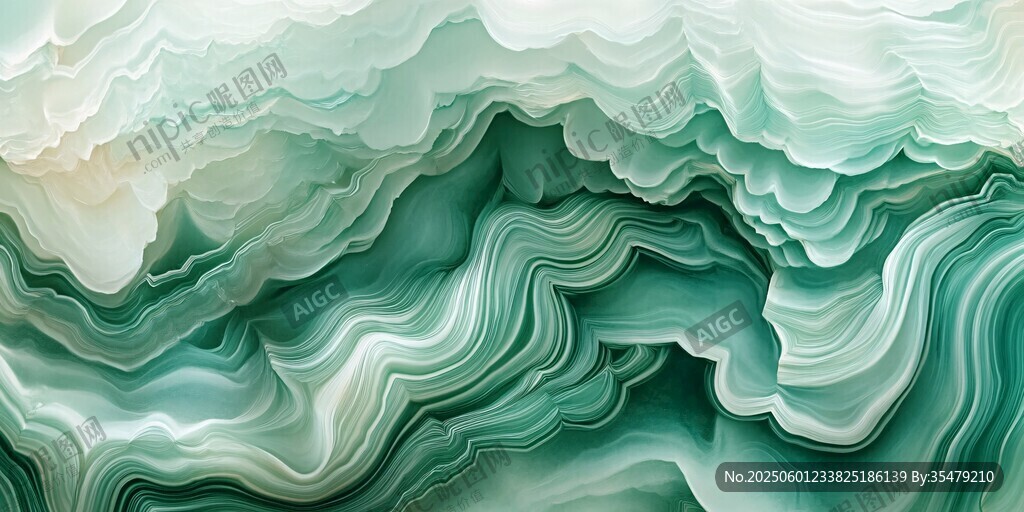 夢幻綠紋大理石紋理背景