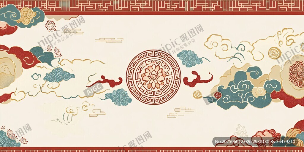 中式傳統(tǒng)云紋祥瑞圖案背景