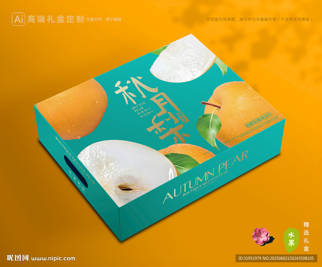 秋月梨禮盒 梨包裝