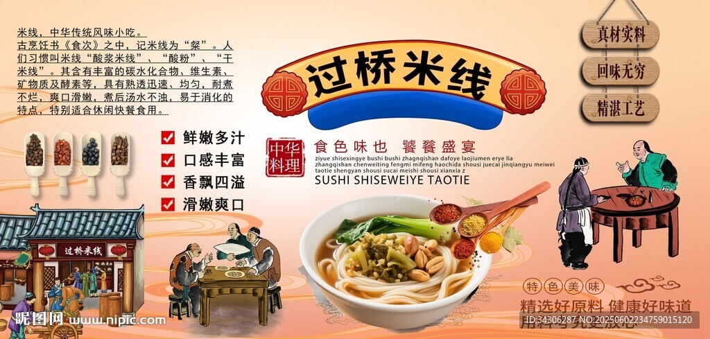 過橋米線背景墻