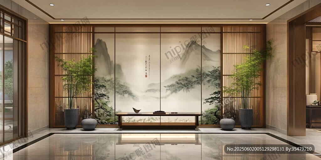 中式雅致大廳 山水意境空間