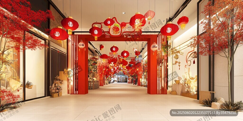 商場新春紅火裝飾景觀