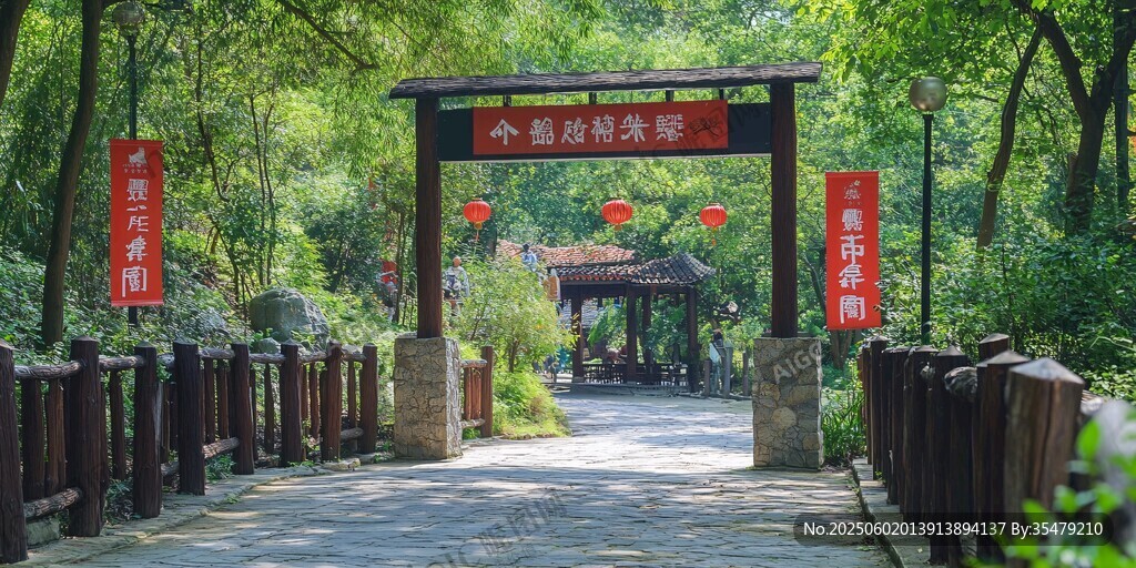 古色古香的景區(qū)入口景觀
