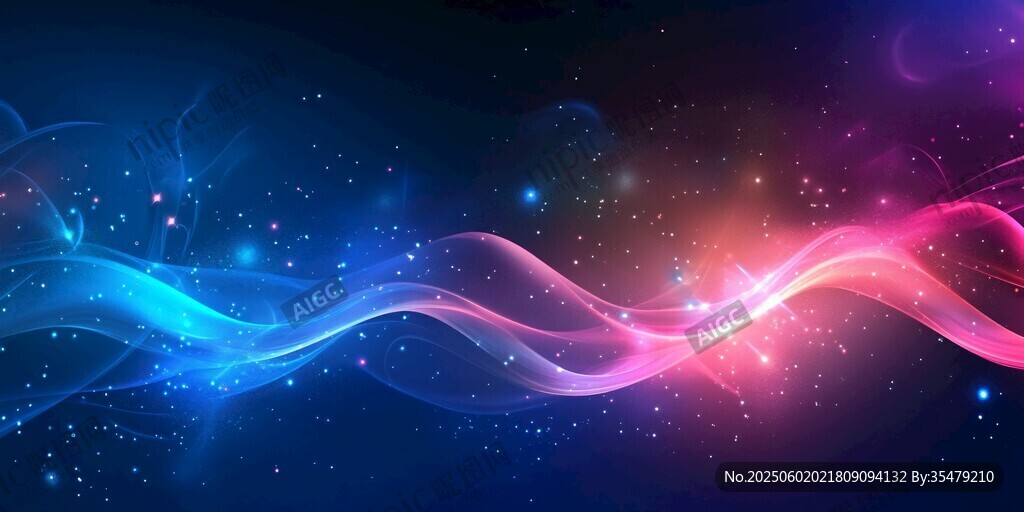 夢幻炫彩流體星空背景