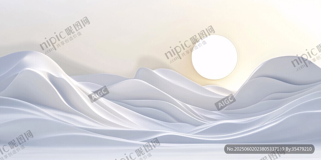 白色山巒間的溫暖日光