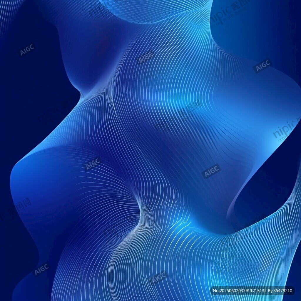 藍色動感線條抽象背景圖
