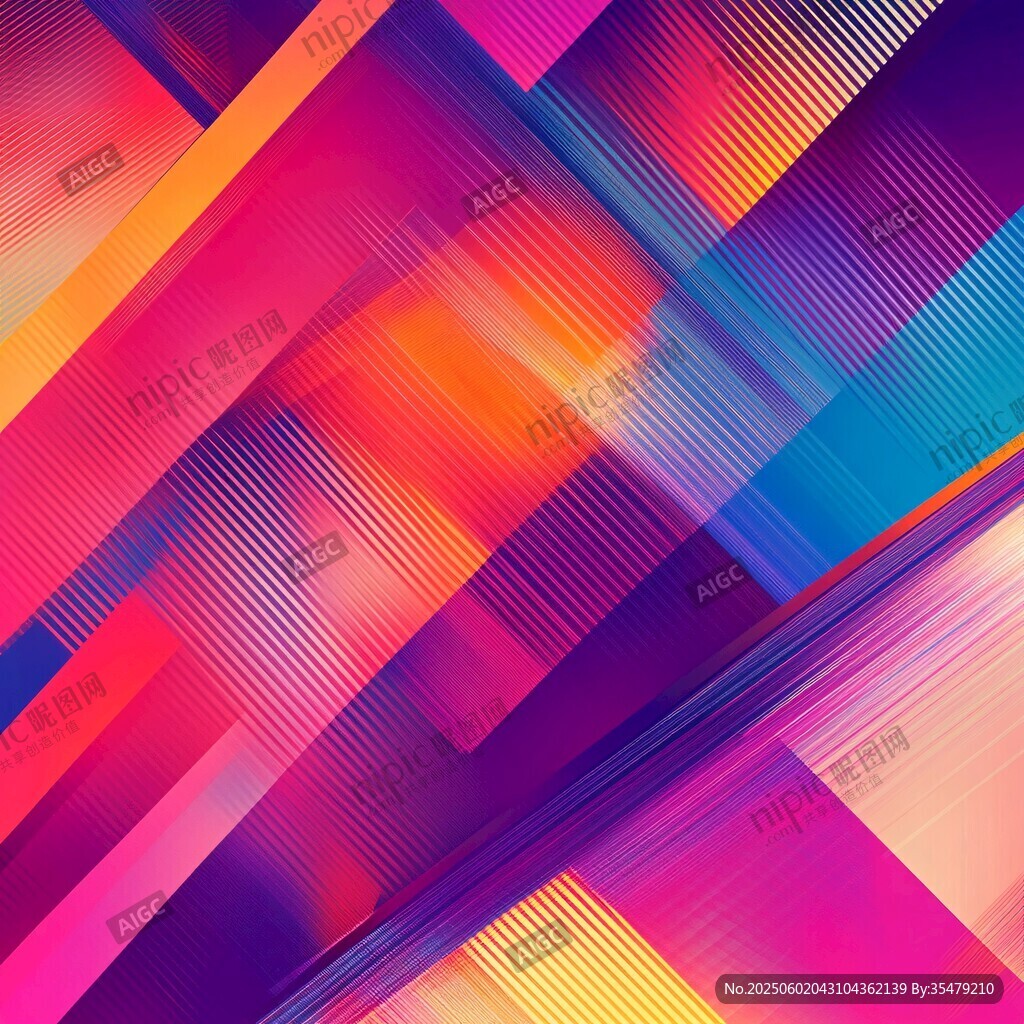 炫彩幾何線條抽象背景圖
