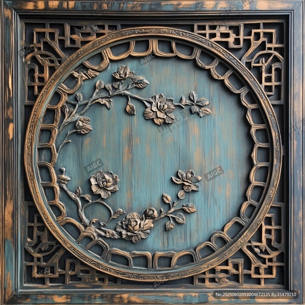 中式雕花木板 古典雅致風