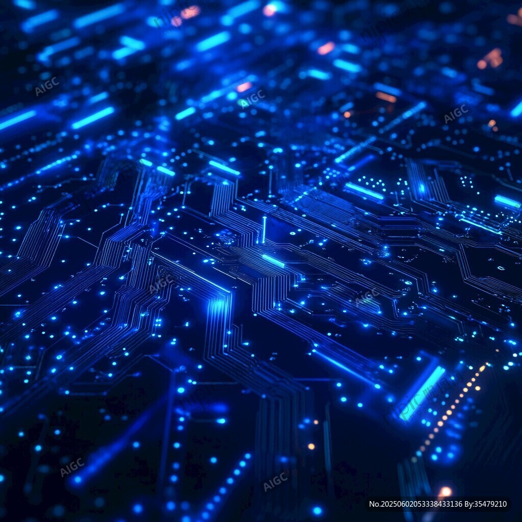 科技感十足的電路板場(chǎng)景