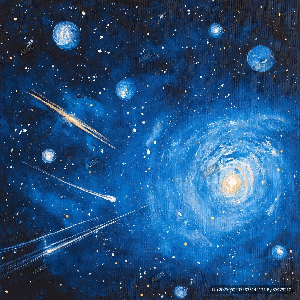 夢幻星空下的宇宙奇觀