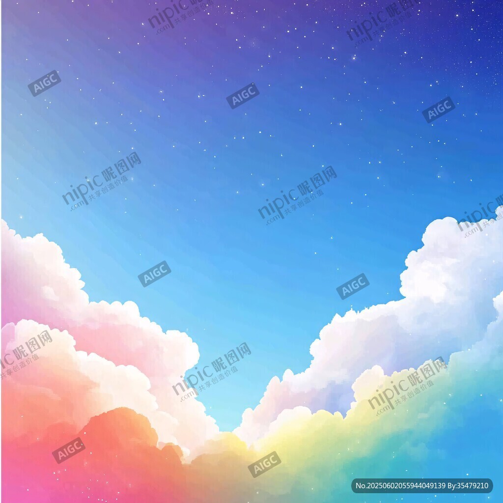 夢幻星空下的絢爛云海