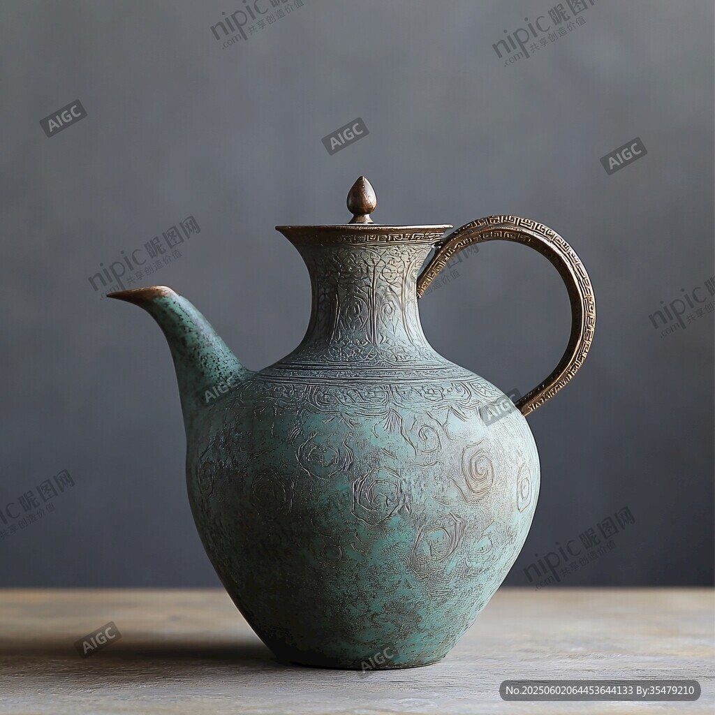 古雅青銅茶壺
