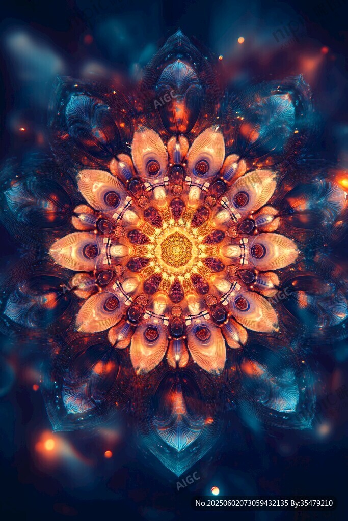 夢幻炫彩分形藝術曼陀羅