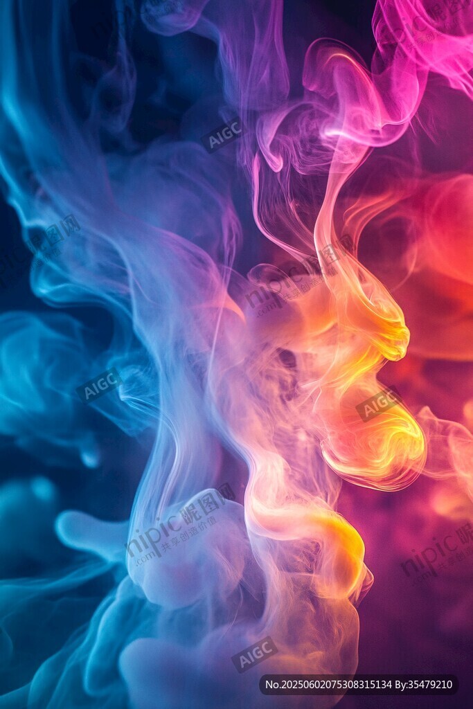 夢幻彩色煙霧藝術畫面