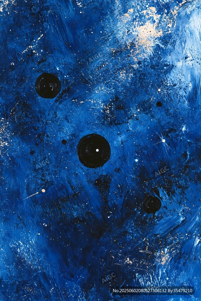 夢幻藍色抽象星空畫面