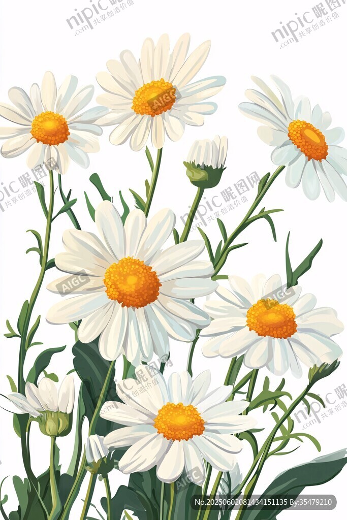 清新雛菊插畫