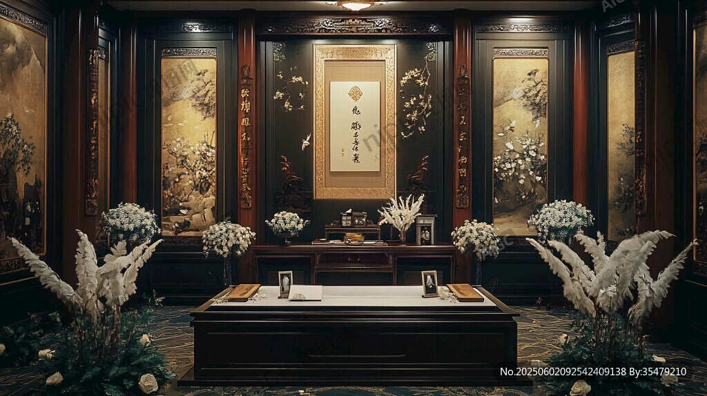 中式典雅靈堂布置