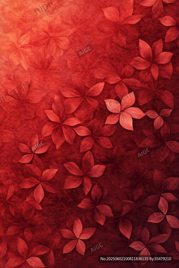 深紅花瓣紋理背景圖