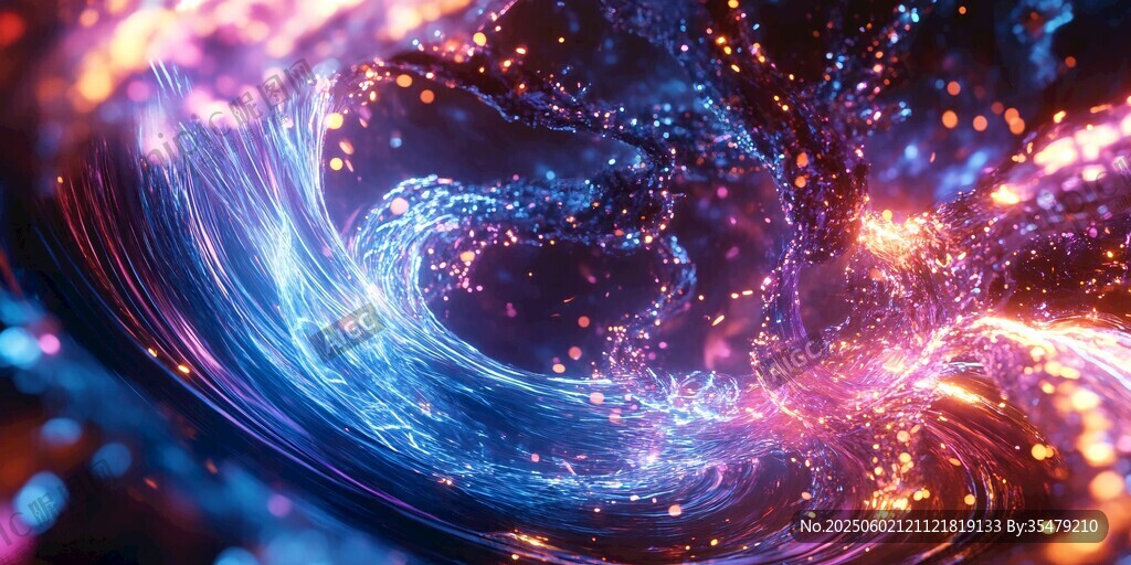 夢(mèng)幻流光粒子漩渦景象