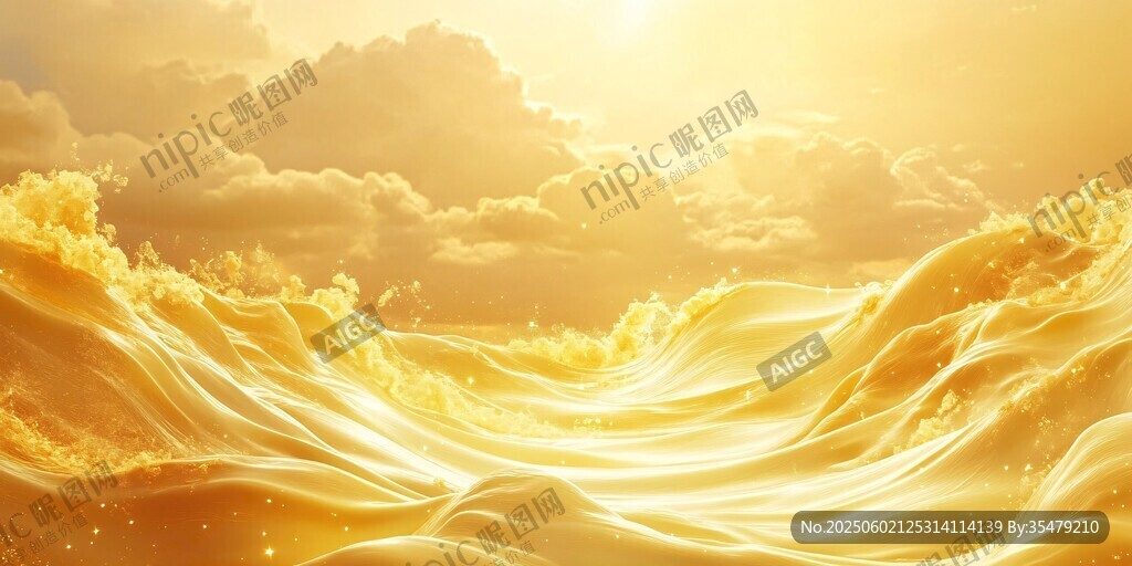 金色云海中的壯麗日出景象