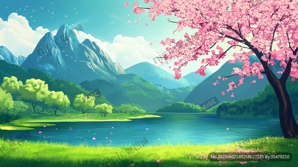 春日湖畔櫻花美景