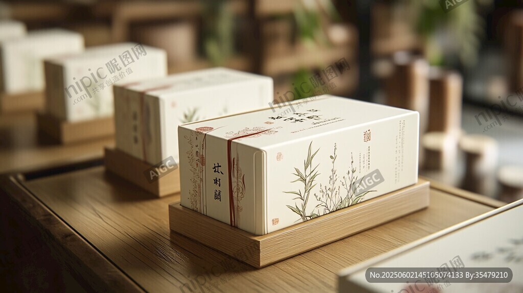 中式精美草本護膚品禮盒