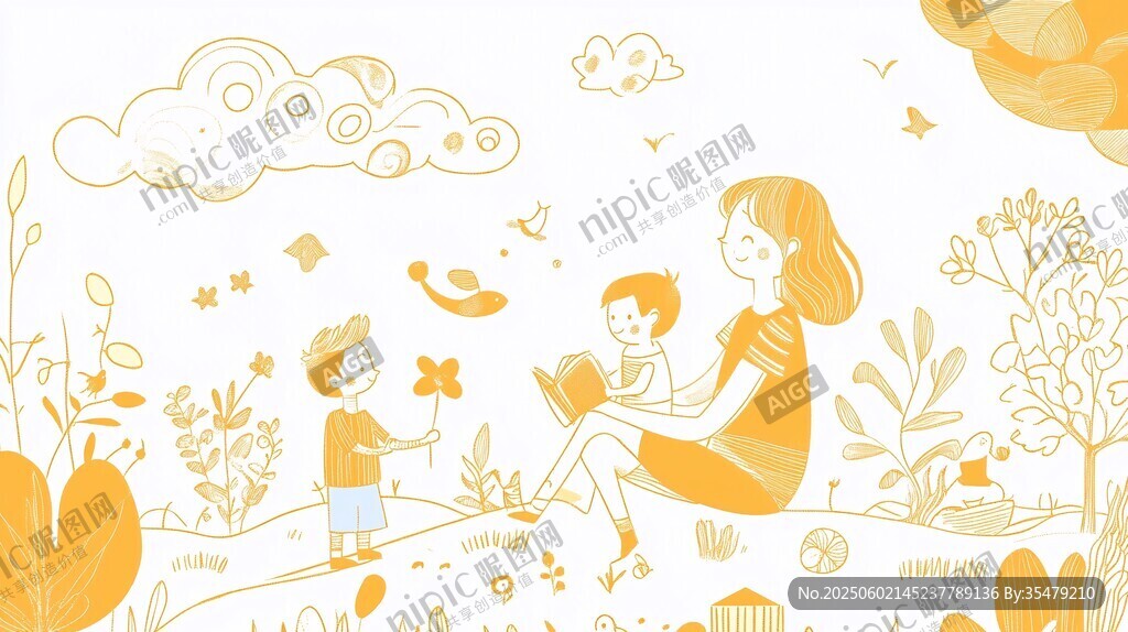 親子戶外共讀美好時光