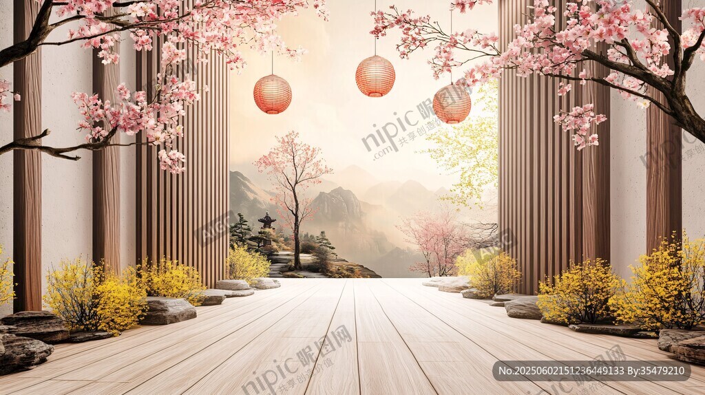 春日中式庭院浪漫景致