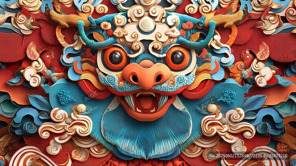 中式傳統(tǒng)龍形木雕裝飾