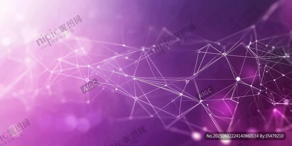 夢(mèng)幻紫色科技線條背景圖