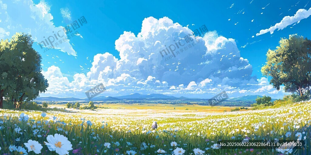 夢幻田園風光的美麗景致