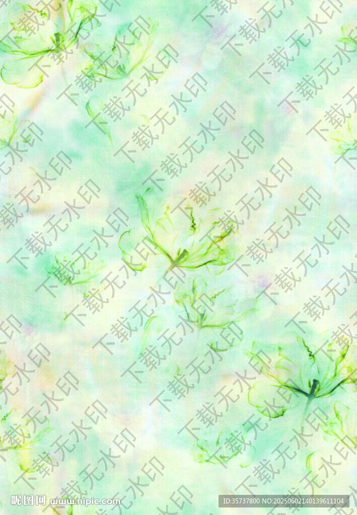 清新淡綠花卉紋理背景圖