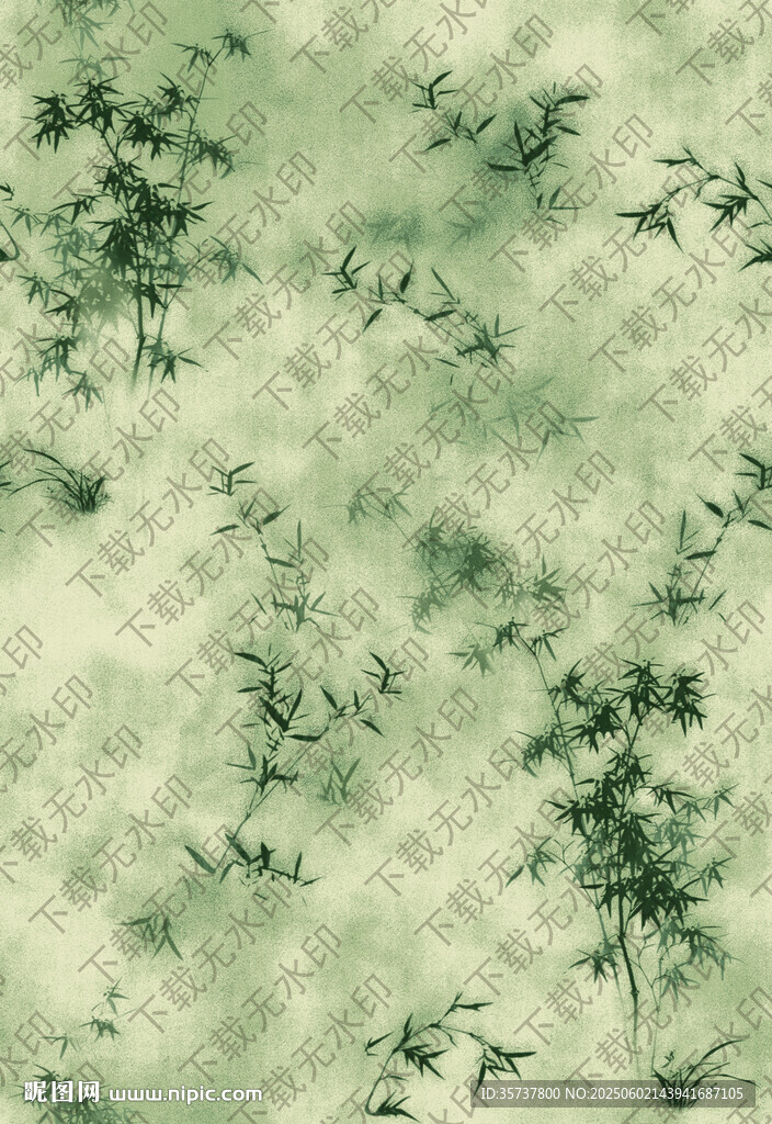 水墨風(fēng)綠植紋理背景圖