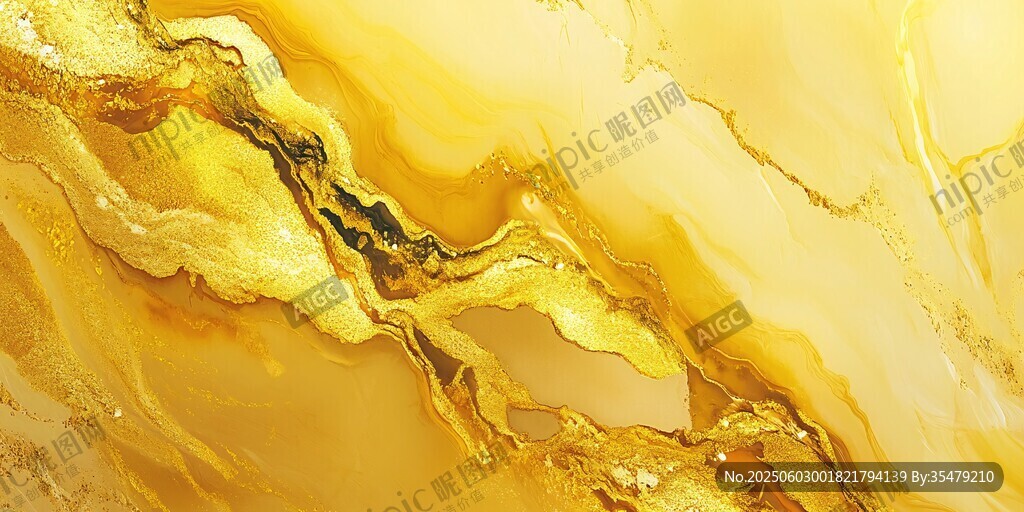 金黃流動紋理藝術(shù)背景圖