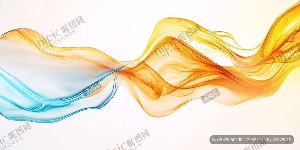 流動(dòng)彩綢般的夢(mèng)幻抽象線條