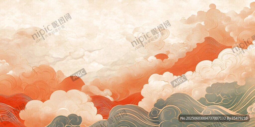 國風(fēng)云海圖