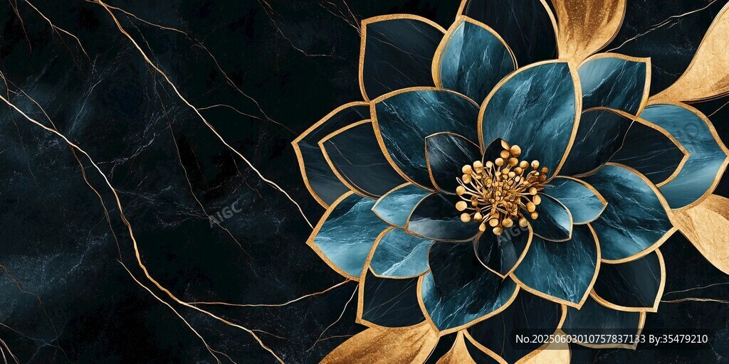 黑金花卉背景圖
