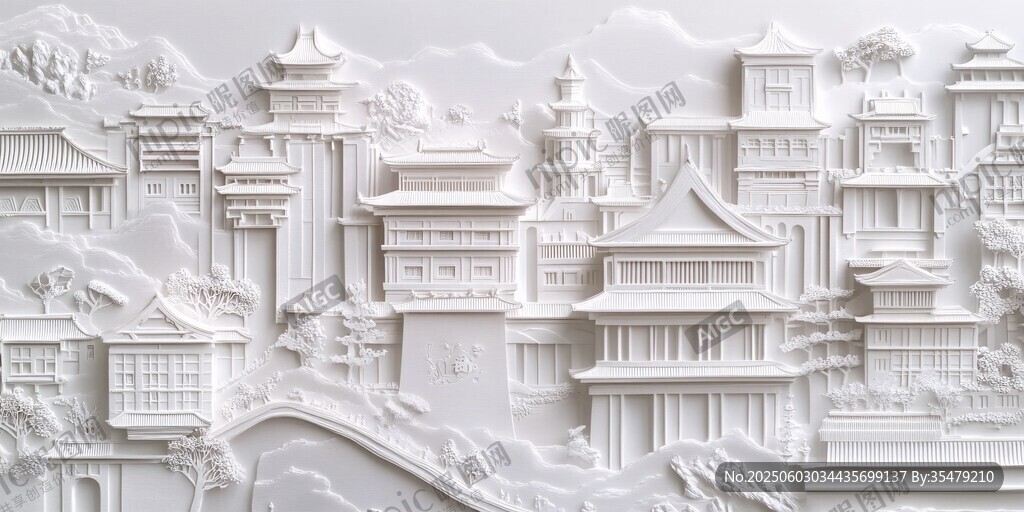 中式古建筑浮雕藝術圖景