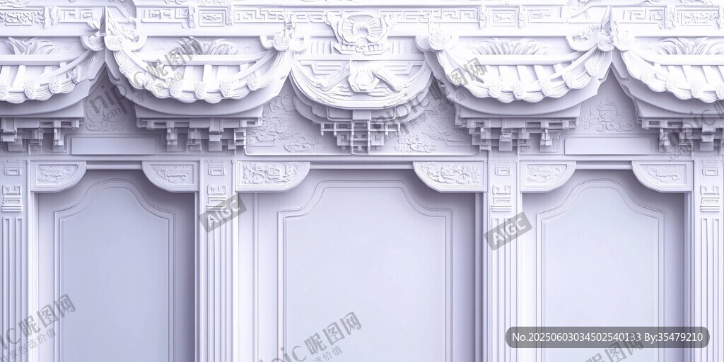 中式傳統(tǒng)建筑墻面裝飾細節(jié)