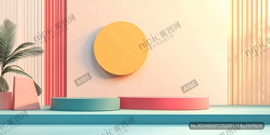 簡(jiǎn)約多彩產(chǎn)品展示空間