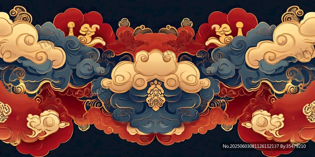 中式傳統(tǒng)云紋吉祥圖案